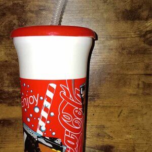 Vintage Coke Cup with Straw